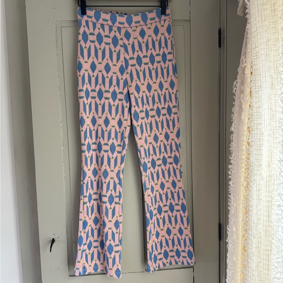 Zara Knit Pull On Pants in Geometric Print - Picture 3 of 5